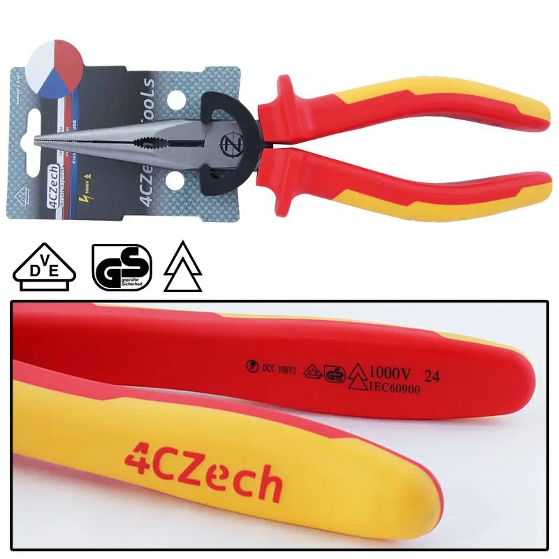 Kleště pro jemnou mechaniku VDE 200mm M3,2/H2,2mm DIN ISO 5745 IEC60900